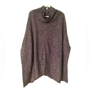 Lane Bryant Knit Poncho Sweater Cotton Blend Layering Cowl Neck Plus Size 20